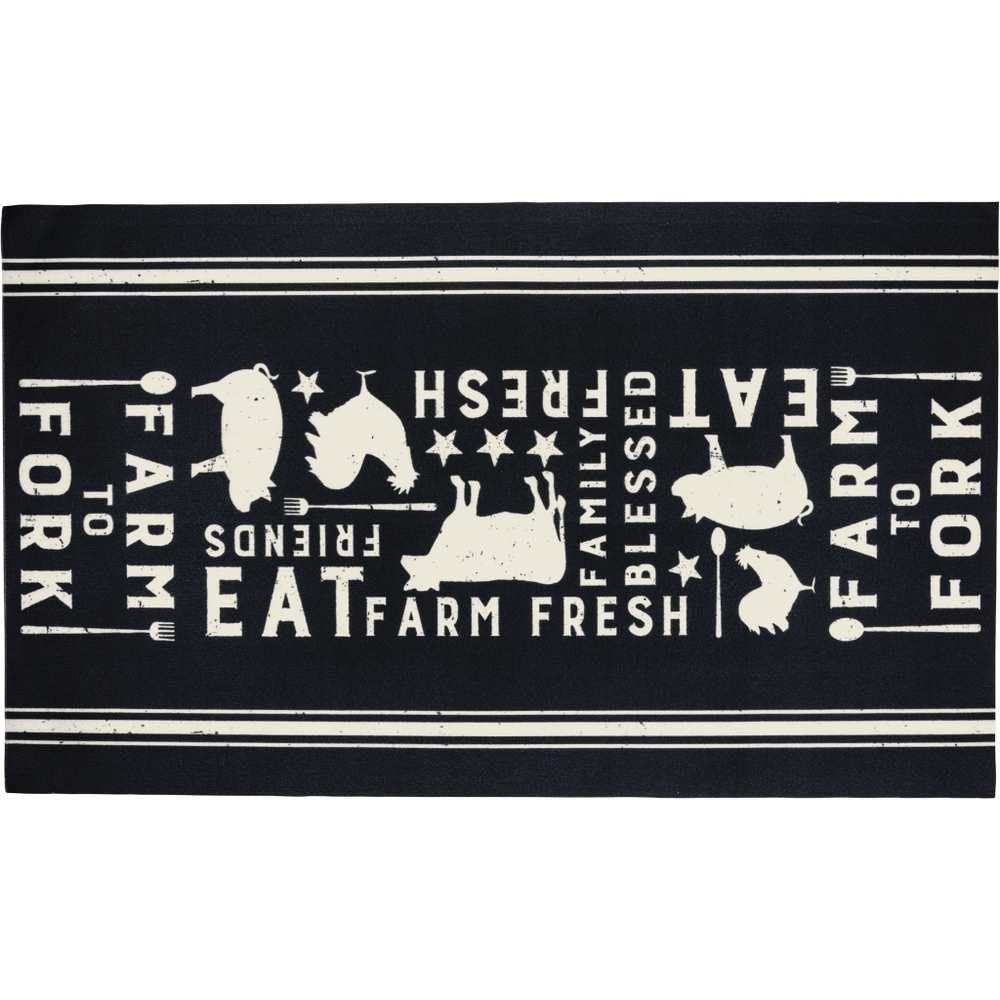 Rug Doormat Eat Fresh Farm To Fork Indoor Outdoor Rug Doormat Non-skid Backing